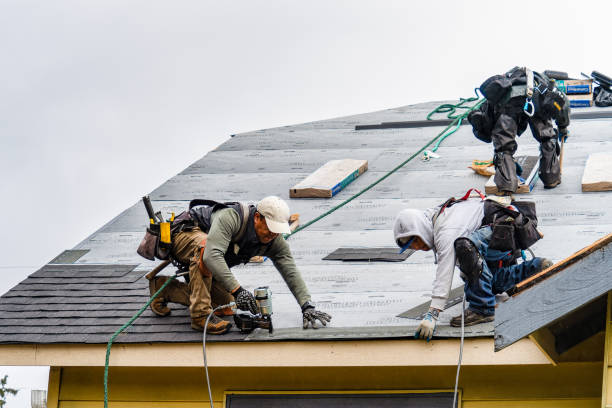 Professional Gutter Installation technician working in Melrose, IA
